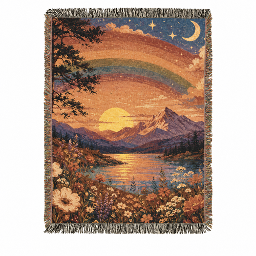 Rainbow horizon Blanket